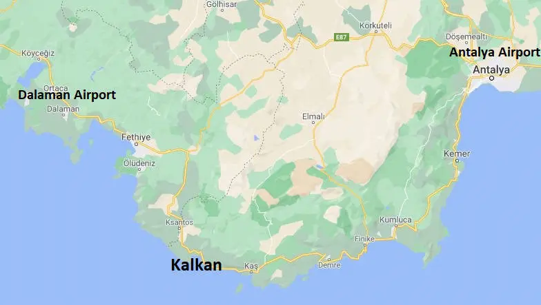 Nearest Airport to Kalkan